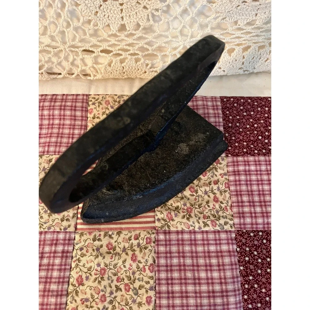 Vintage Cast Iron Stove Top Iron: Sewing Decor Door Stop